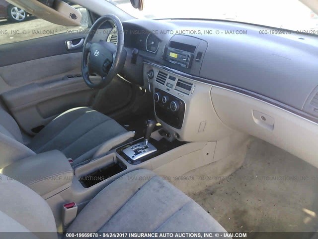 5NPEU46F36H028979 - 2006 HYUNDAI SONATA GLS/LX BLUE photo 5