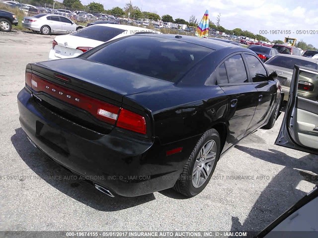 2C3CDXHG8CH122024 - 2012 DODGE CHARGER SXT BLACK photo 4