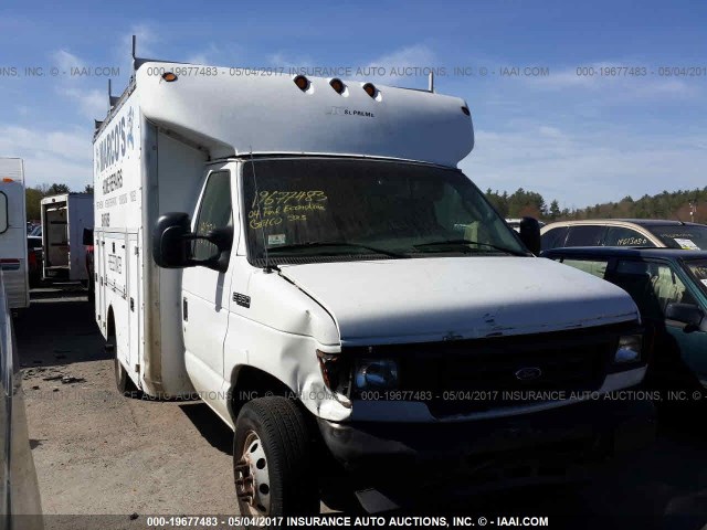 1FDWE35L94HA74522 - 2004 FORD ECONOLINE E350 SUPER DUTY CTWAY VAN WHITE photo 1