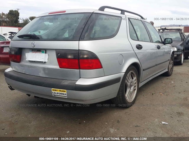 YS3ED58E4Y3057344 - 2000 SAAB 9-5 SILVER photo 4