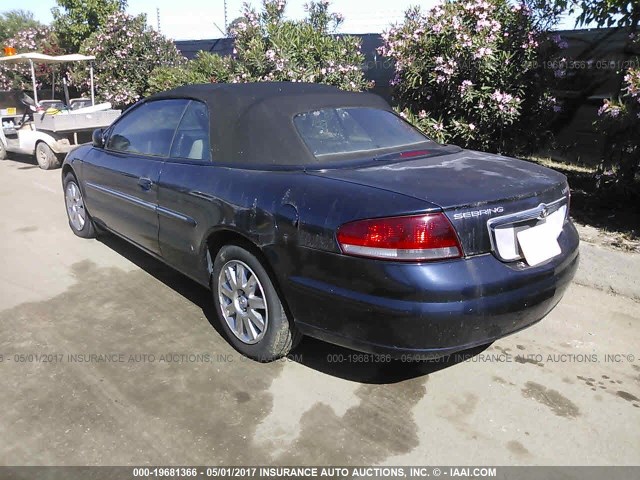 1C3EL65R94N152833 - 2004 CHRYSLER SEBRING LIMITED BLUE photo 3