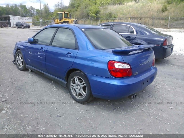 JF1GD29674G511956 - 2004 SUBARU IMPREZA WRX BLUE photo 3