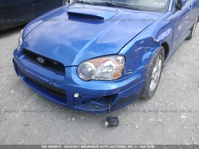 JF1GD29674G511956 - 2004 SUBARU IMPREZA WRX BLUE photo 6