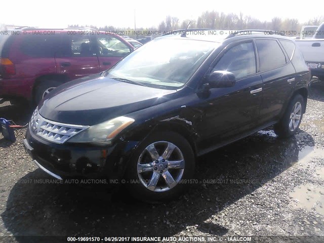 JN8AZ08T66W419389 - 2006 NISSAN MURANO SL/SE/S BLACK photo 2