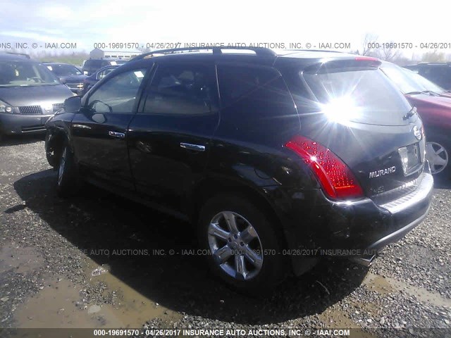 JN8AZ08T66W419389 - 2006 NISSAN MURANO SL/SE/S BLACK photo 3