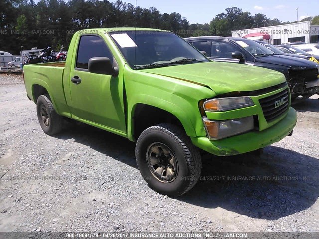 1GTDT148558191650 - 2005 GMC CANYON GREEN photo 1