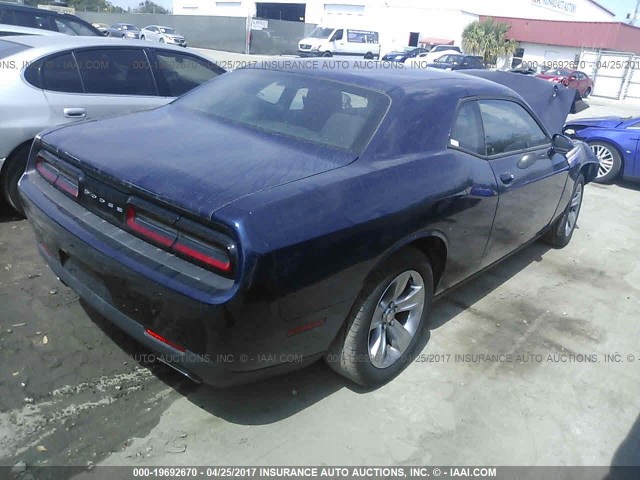 2C3CDZAG9GH177528 - 2016 DODGE CHALLENGER SXT BLUE photo 4