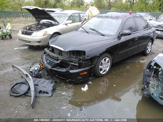 KMHDN46D54U731991 - 2004 HYUNDAI ELANTRA GLS/GT BLACK photo 2