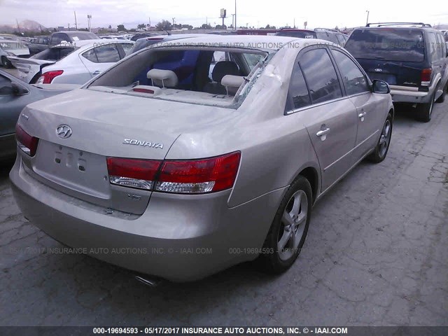 5NPEU46FX6H046587 - 2006 HYUNDAI SONATA GLS/LX TAN photo 4