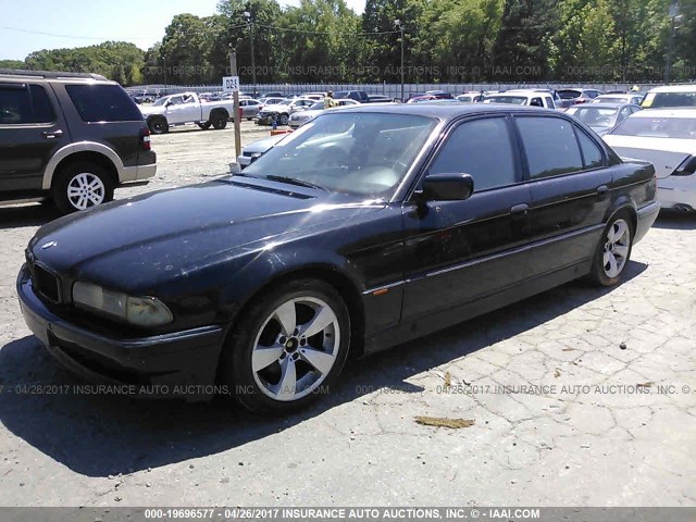 WBAGK2321WDH69366 - 1998 BMW 750 IL BLACK photo 2