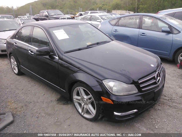 WDDGF8BBXCA707959 - 2012 MERCEDES-BENZ C 300 4MATIC BLACK photo 1