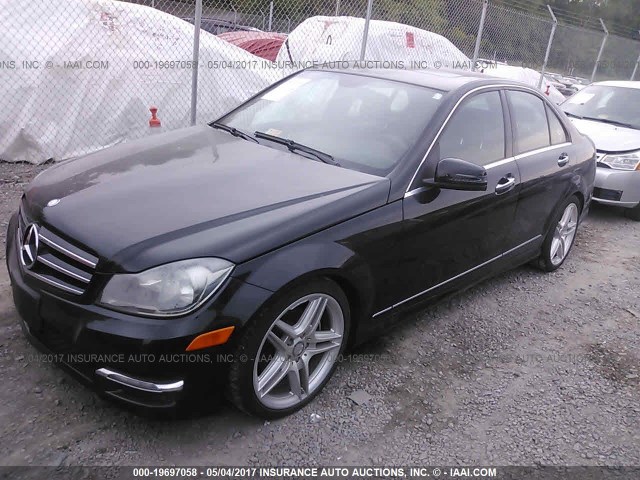 WDDGF8BBXCA707959 - 2012 MERCEDES-BENZ C 300 4MATIC BLACK photo 2