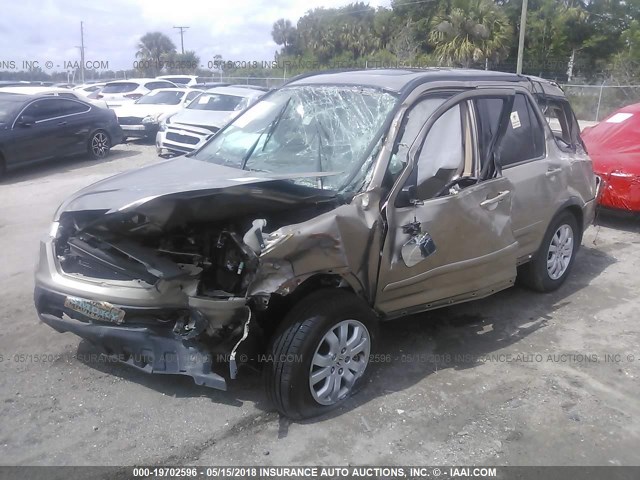 JHLRD78955C012810 - 2005 HONDA CR-V SE/EX GOLD photo 6