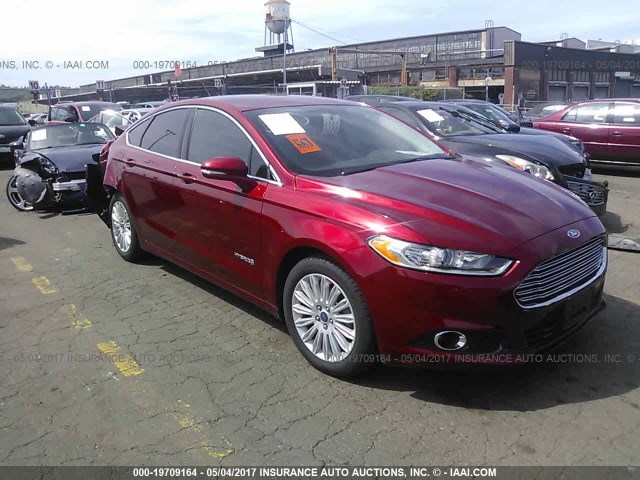 3FA6P0LU4GR343270 - 2016 FORD FUSION SE HYBRID RED photo 1