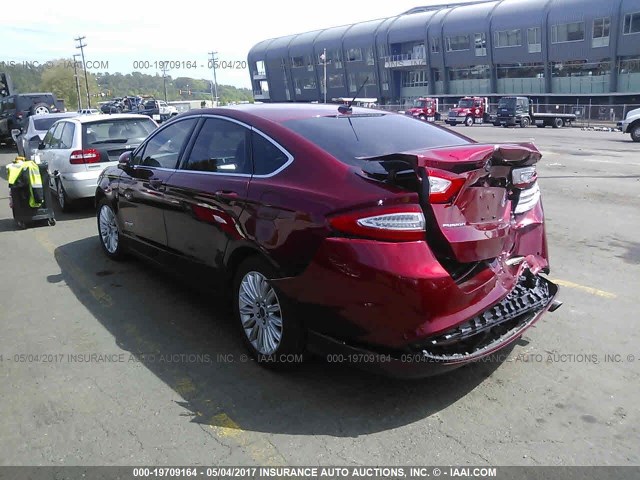 3FA6P0LU4GR343270 - 2016 FORD FUSION SE HYBRID RED photo 3