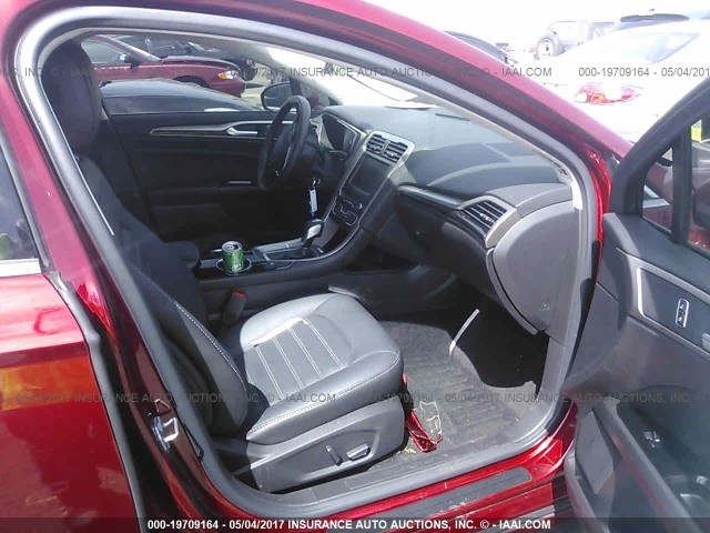 3FA6P0LU4GR343270 - 2016 FORD FUSION SE HYBRID RED photo 5