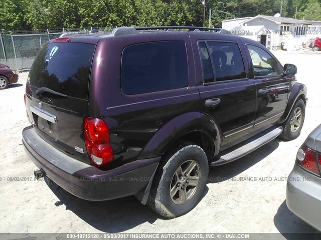 1D8HB58D64F142830 - 2004 DODGE DURANGO LIMITED BURGUNDY photo 4