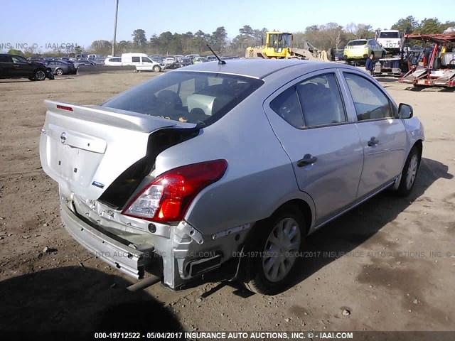 3N1CN7AP2FL944433 - 2015 NISSAN VERSA S/S PLUS/SV/SL SILVER photo 4