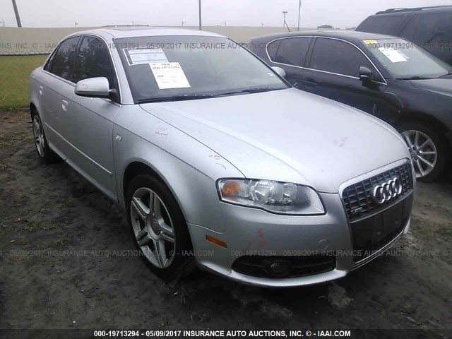 WAUAF78E88A082381 - 2008 AUDI A4 2.0T SILVER photo 1