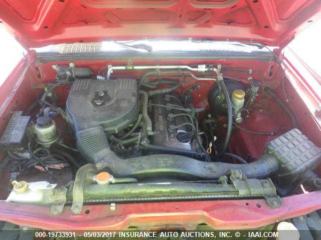 1N6DD21S01C391245 - 2001 NISSAN FRONTIER XE RED photo 10