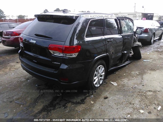 1C4RJEAG1EC393820 - 2014 JEEP GRAND CHEROKEE LAREDO BLACK photo 4