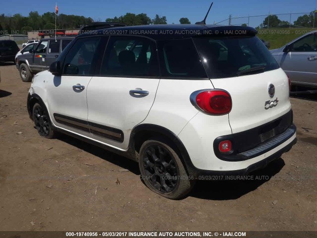 ZFBCFADH0FZ033539 - 2015 FIAT 500L TREKKING WHITE photo 3