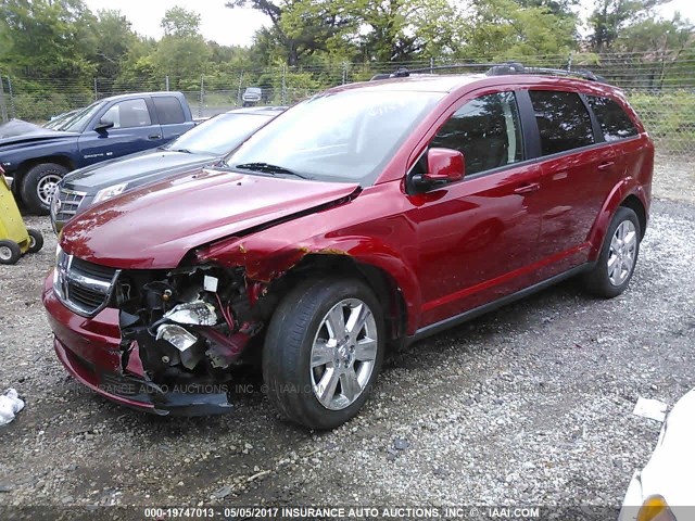 3D4PG5FV3AT251158 - 2010 DODGE JOURNEY SXT RED photo 2