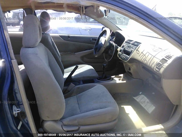 1HGEM219X1L016419 - 2001 HONDA CIVIC SI/EX BLUE photo 5