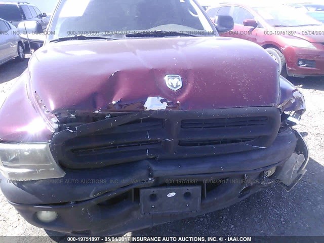 1D7GG42N83S297267 - 2003 DODGE DAKOTA SLT MAROON photo 6