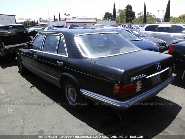 WDB1260371A178981 - 1985 MERCEDES-BENZ SEL 500  BLACK photo 3