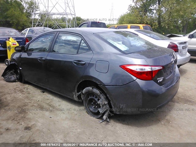 2T1BURHE9EC159470 - 2014 TOYOTA COROLLA L/LE/LE PLS/PRM/S/S PLS GRAY photo 3