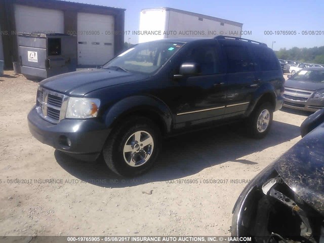 1D8HD48N78F144685 - 2008 DODGE DURANGO SLT BLUE photo 2