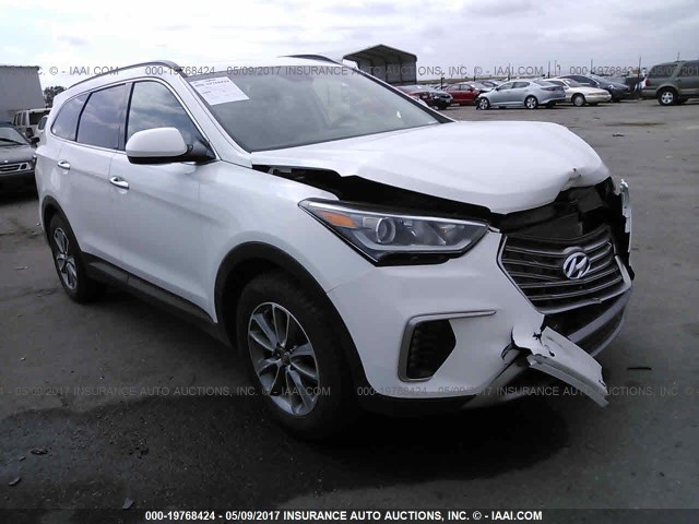 KM8SMDHF6HU212897 - 2017 HYUNDAI SANTA FE SE WHITE photo 1