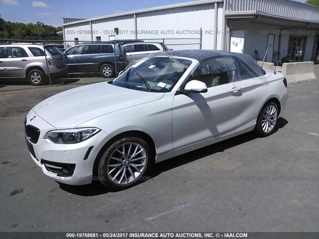 WBA1L9C55GV325213 - 2016 BMW 228 XI/SULEV WHITE photo 2