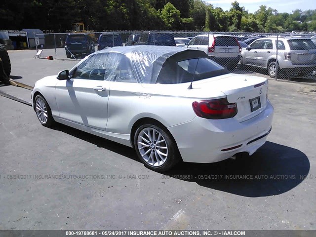 WBA1L9C55GV325213 - 2016 BMW 228 XI/SULEV WHITE photo 3