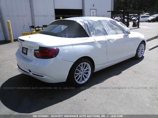 WBA1L9C55GV325213 - 2016 BMW 228 XI/SULEV WHITE photo 4