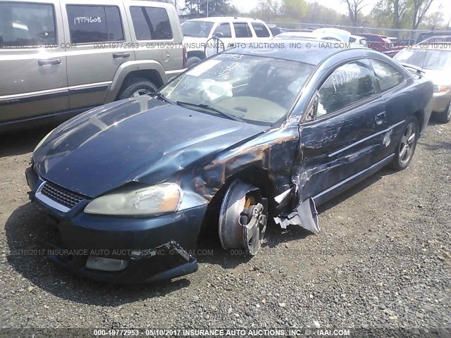 4B3AG52H75E027173 - 2005 DODGE STRATUS R/T BLUE photo 2