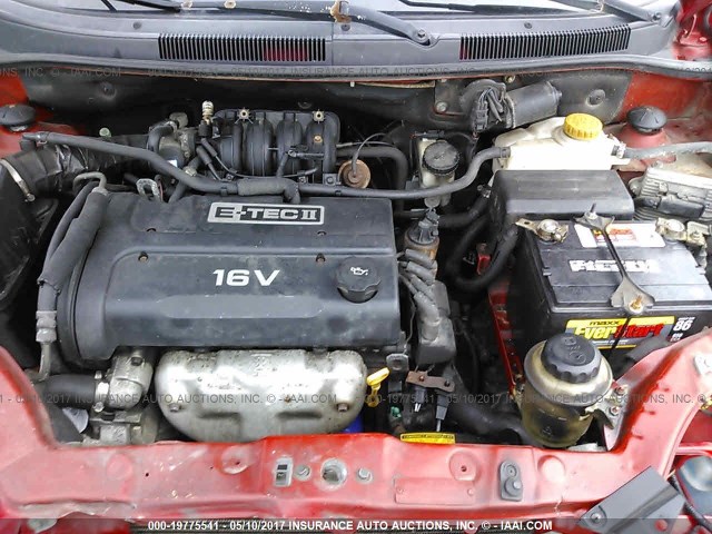 KL1TD66666B594002 - 2006 CHEVROLET AVEO LS RED photo 10