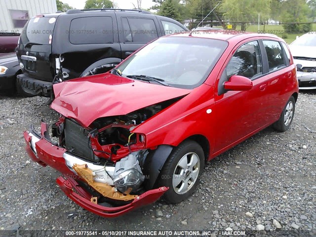 KL1TD66666B594002 - 2006 CHEVROLET AVEO LS RED photo 2