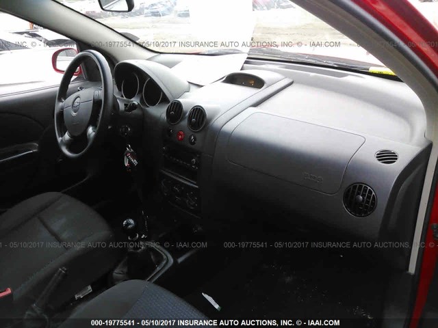 KL1TD66666B594002 - 2006 CHEVROLET AVEO LS RED photo 5