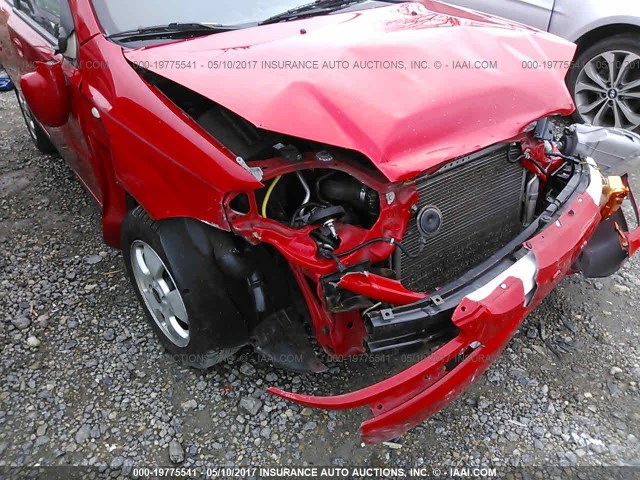 KL1TD66666B594002 - 2006 CHEVROLET AVEO LS RED photo 6