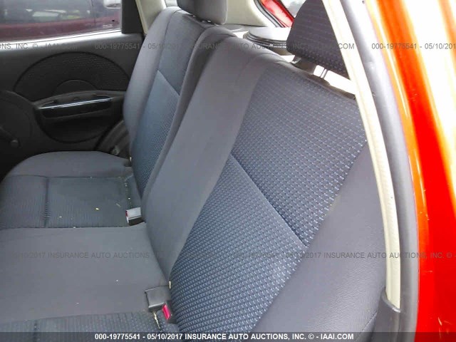 KL1TD66666B594002 - 2006 CHEVROLET AVEO LS RED photo 8
