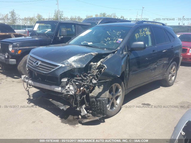 JTJHW31U772009049 - 2007 LEXUS RX 400H BLACK photo 2