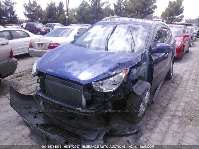 KM8JU3AC1BU286225 - 2011 HYUNDAI TUCSON GLS/LIMITED BLUE photo 2