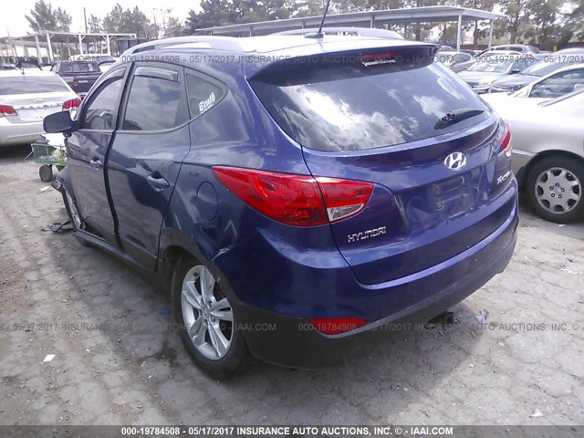 KM8JU3AC1BU286225 - 2011 HYUNDAI TUCSON GLS/LIMITED BLUE photo 3