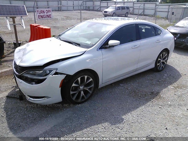 1C3CCCEG3FN606503 - 2015 CHRYSLER 200 C WHITE photo 2