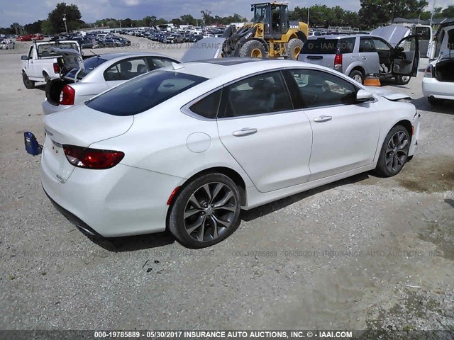 1C3CCCEG3FN606503 - 2015 CHRYSLER 200 C WHITE photo 4