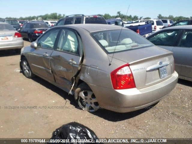 KNAFE121145038379 - 2004 KIA NEW SPECTRA LX/EX TAN photo 3