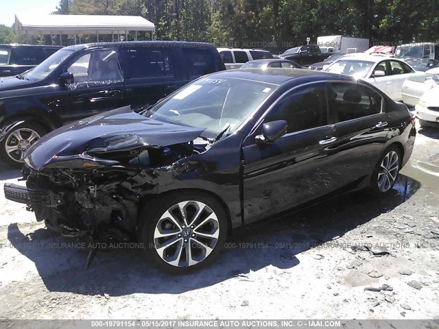 1HGCR2F54FA181853 - 2015 HONDA ACCORD SPORT 黑色 照片 2