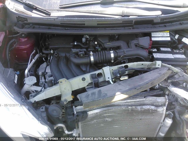 3N1CE2CP3FL410938 - 2015 NISSAN VERSA NOTE S/S PLUS/SV/SL/SR RED photo 10